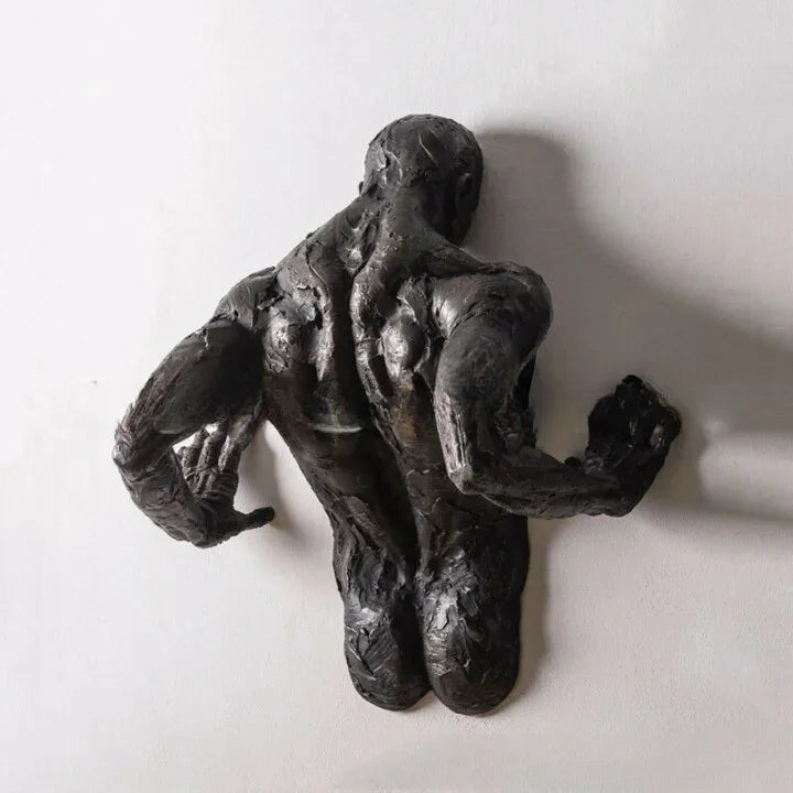 Wall Man Sculpture Resin Handicraft Pendant