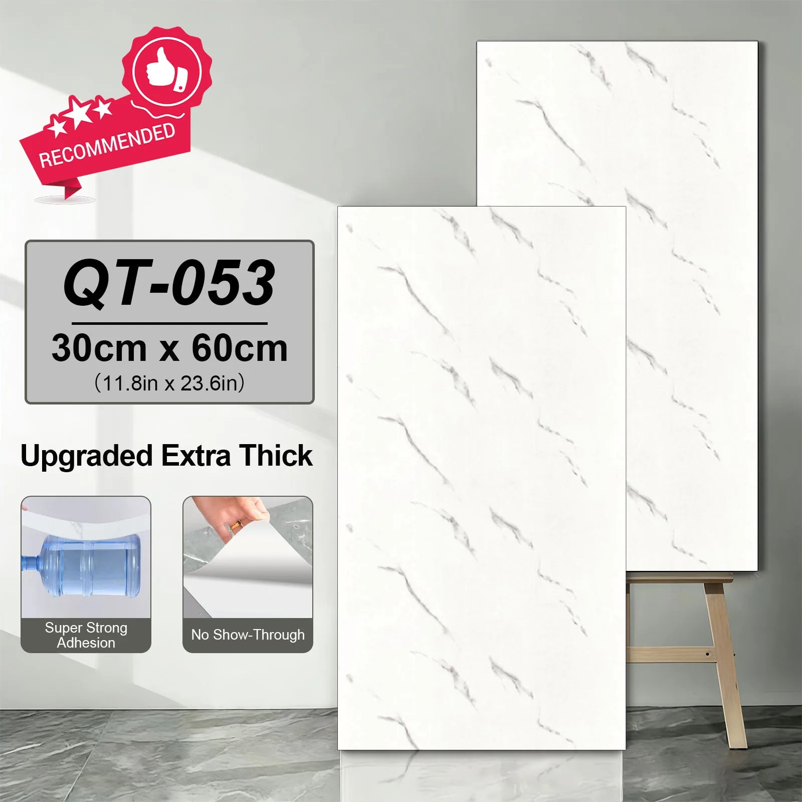 adhesive Marble Tiles Sticker Waterproof Floor, Kitchen, Bathroom