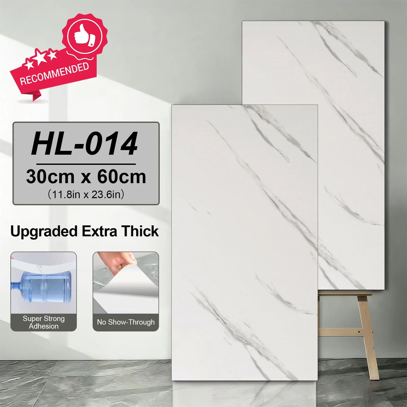 adhesive Marble Tiles Sticker Waterproof Floor, Kitchen, Bathroom