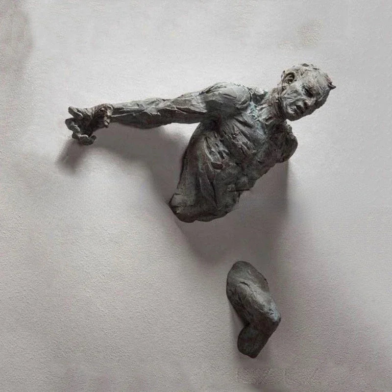 Wall Man Sculpture Resin Handicraft Pendant