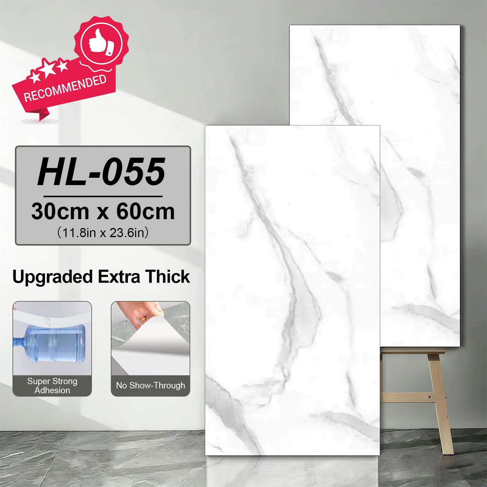 adhesive Marble Tiles Sticker Waterproof Floor, Kitchen, Bathroom