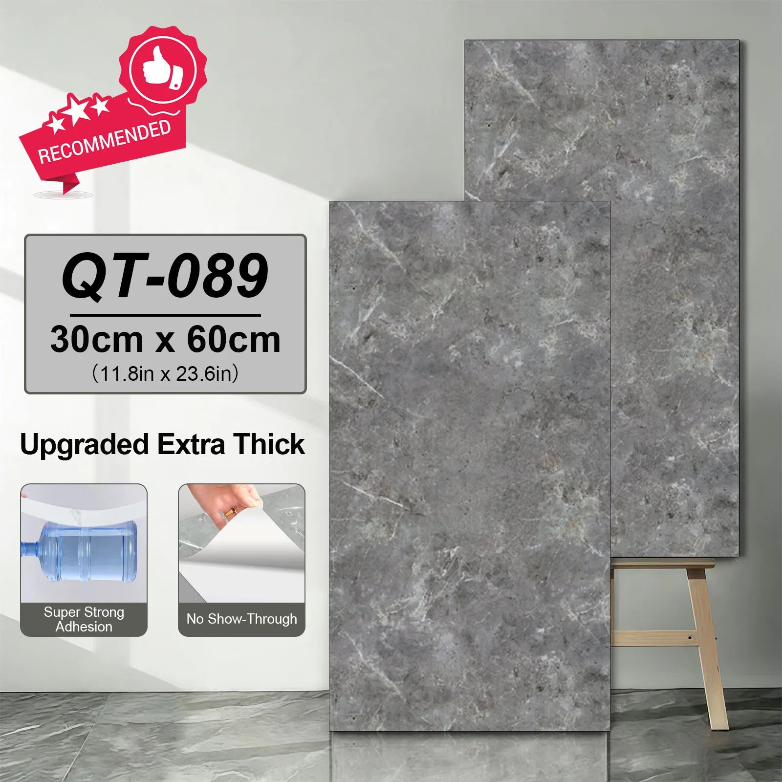 adhesive Marble Tiles Sticker Waterproof Floor, Kitchen, Bathroom