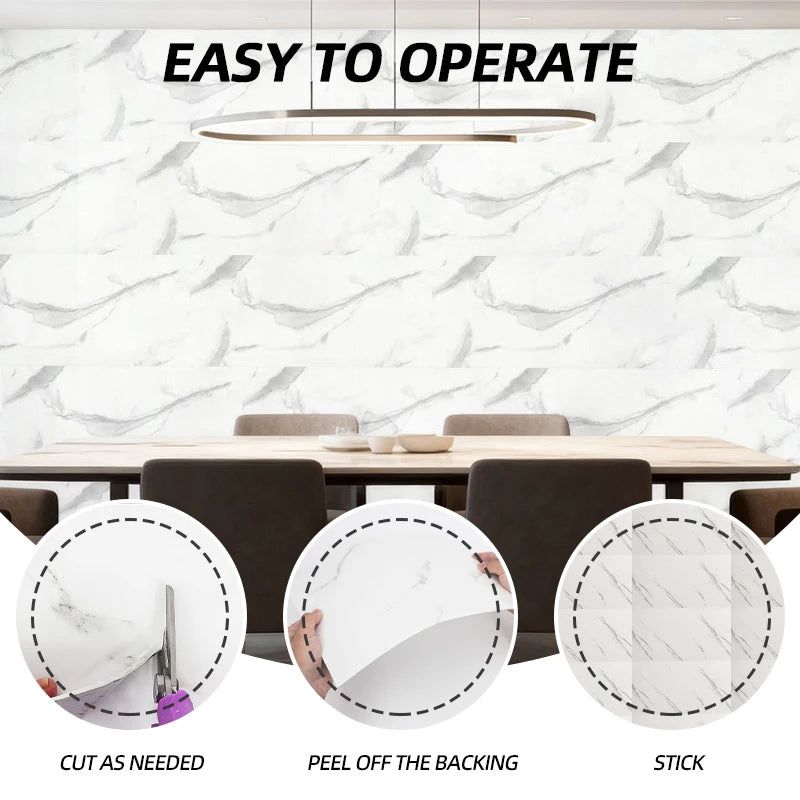 adhesive Marble Tiles Sticker Waterproof Floor, Kitchen, Bathroom
