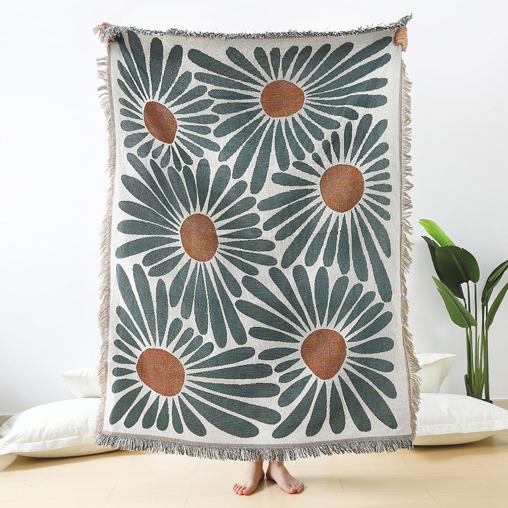 Home Decor Sofa Blanket - American Country Style